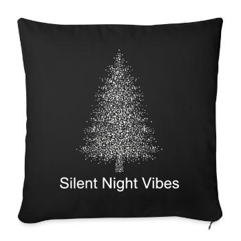 Silent Night Vibes - Tree Silhouette - Sofa pillowcase 17,3'' x 17,3'' (45 x 45 cm) - black - Front