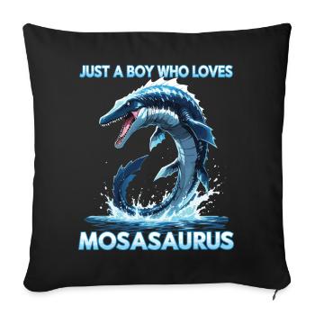 Anime Just A Boy Who Love Mosasaurus - Housse de coussin décorative 45 x 45 cm - noir - Devant