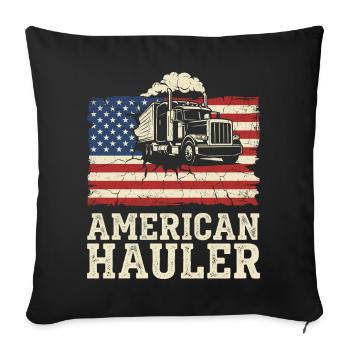American Hauler Truck Driver US Trucker - Sofa pillowcase 17,3'' x 17,3'' (45 x 45 cm) - black - Front