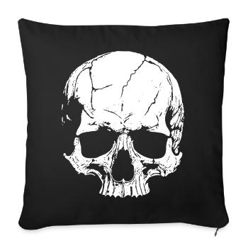 Crâne avec style - Housse de coussin décorative 45 x 45 cm - noir - Devant