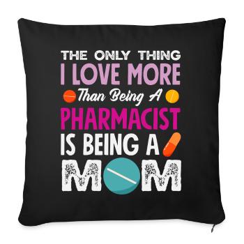 Pharmacien Technicien Pharmaceutique - Housse de coussin décorative 45 x 45 cm - noir - Devant