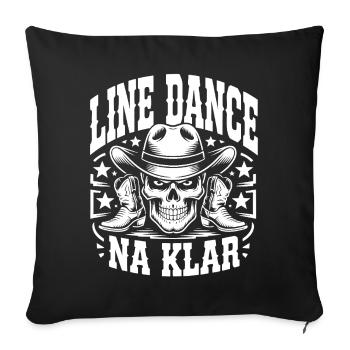 Line Dance Skull Cowboy - Sofa pillowcase 17,3'' x 17,3'' (45 x 45 cm) - black - Front