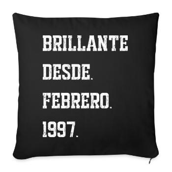 Anniversaires : février 1997 - Housse de coussin décorative 45 x 45 cm - noir - Devant