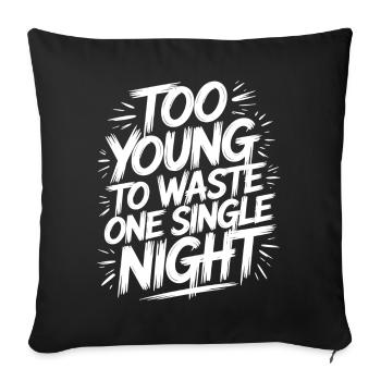 Statement design for night owls - Sofa pillowcase 17,3'' x 17,3'' (45 x 45 cm) - black - Front