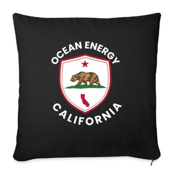 Ocean Energy California Crest - Housse de coussin décorative 45 x 45 cm - noir - Devant