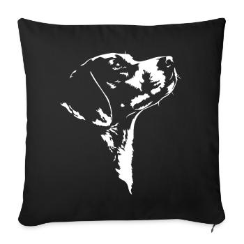 Silhouette de busard Chien Wilsigns - Housse de coussin décorative 45 x 45 cm - noir - Devant
