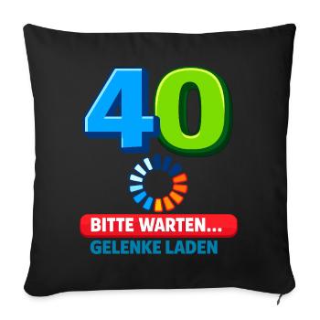 40 Gelenke Laden - Sofakissenbezug 45 x 45 cm - Schwarz - Vorne