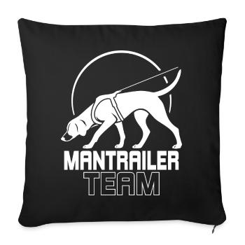 Foxhound Mantrailer Team Hundesport Hunde Wilsigns - Sofakissenbezug 45 x 45 cm - Schwarz - Vorne