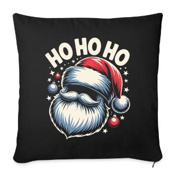 Ho Ho Ho Père Noël - Housse de coussin décorative 45 x 45 cm - noir - Devant