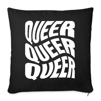 -2026-_LGBTQ_Queer_Queer_Queer_1 - Sofakissenbezug 45 x 45 cm - Schwarz - Vorne