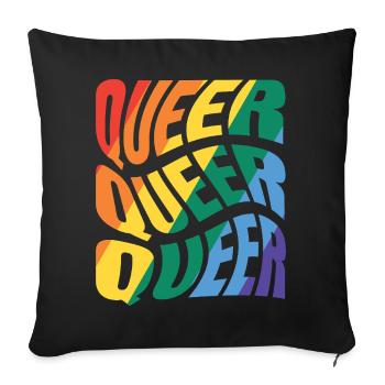 -2026-_LGBTQ_Queer_Queer_Queer_4 - Sofakissenbezug 45 x 45 cm - Schwarz - Vorne
