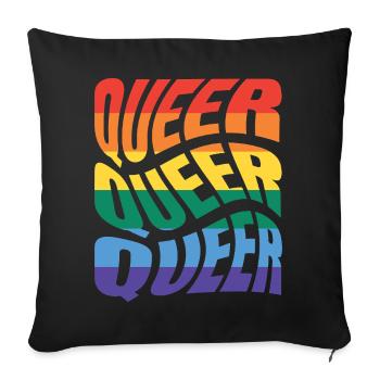 -2026-_LGBTQ_Queer_Queer_Queer_2 - Sofakissenbezug 45 x 45 cm - Schwarz - Vorne