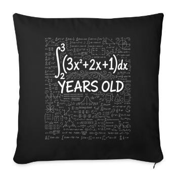 25th Birthday Calculus Math Geek Funny - Sofa pillowcase 17,3'' x 17,3'' (45 x 45 cm) - black - Front