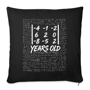 24e Anniv. Déterminant Matrice Math Geek Drôle - Housse de coussin décorative 45 x 45 cm - noir - Devant