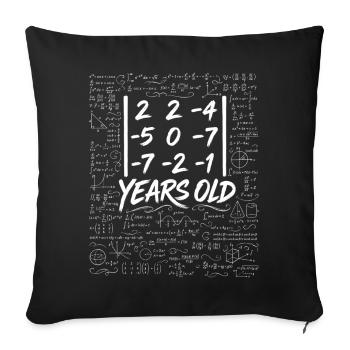 20. Jubiläum. Determinantenmatrix-Mathematik-Nerd lustig - Sofakissenbezug 45 x 45 cm - Schwarz - Vorne