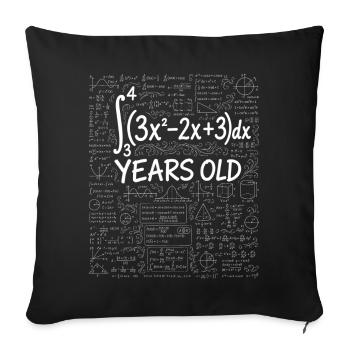 33. Geburtstag Analysis Mathe-Nerd Lustig - Sofakissenbezug 45 x 45 cm - Schwarz - Vorne