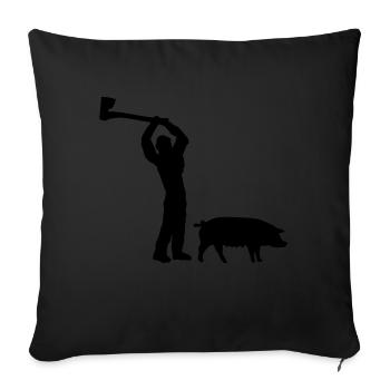 h1n1 metzger - Sofakissenbezug 45 x 45 cm - Schwarz - Vorne