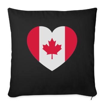 canada_2color - Sofakissenbezug 45 x 45 cm - Schwarz - Vorne