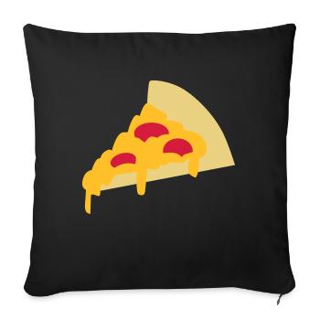 Pizza - Sofa pillowcase 17,3'' x 17,3'' (45 x 45 cm) - black - Front