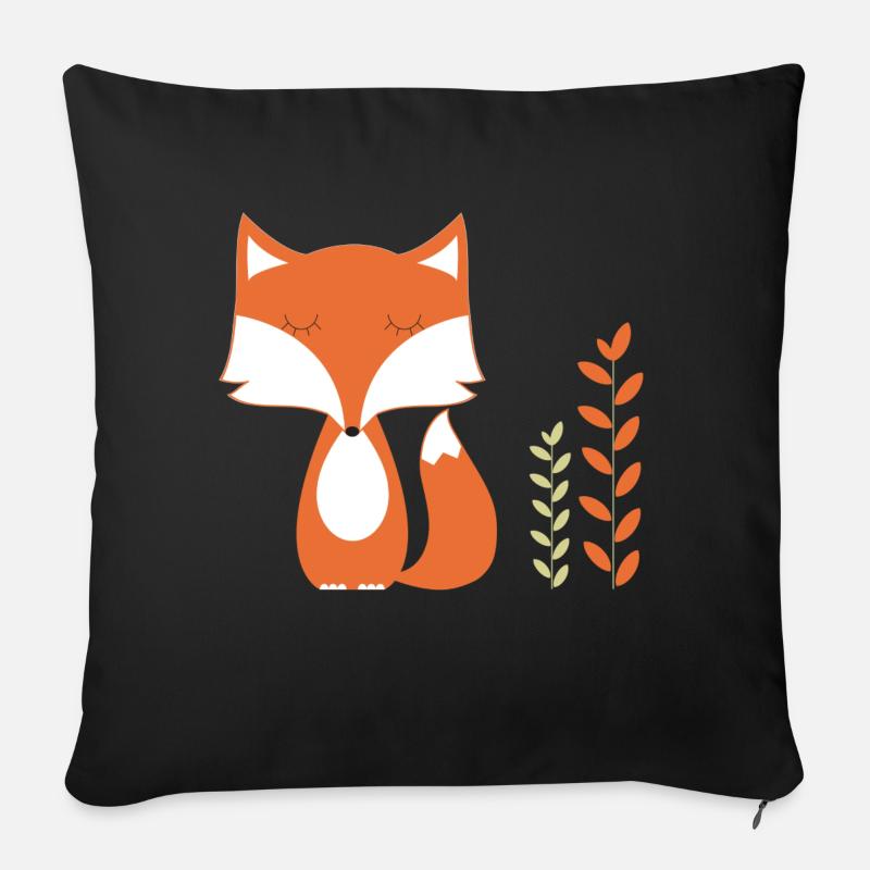 Fuchs - Sofakissenbezug 45 x 45 cm - Schwarz
