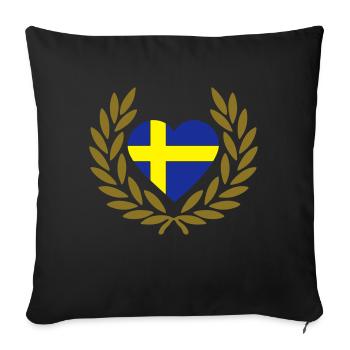 corona_svezia_3 - Sofakissenbezug 45 x 45 cm - Schwarz - Vorne