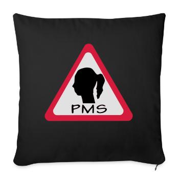 pms warning - Sofa pillowcase 17,3'' x 17,3'' (45 x 45 cm) - black - Front