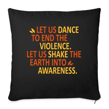 LET US DANCE - Sofakissenbezug 45 x 45 cm - Schwarz - Vorne