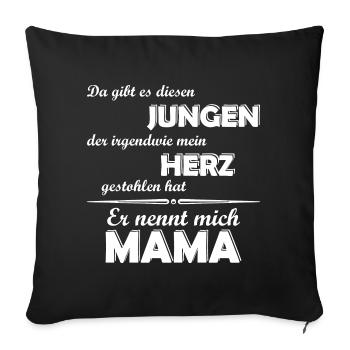 Ich liebe meinen Sohn - Mama - Sofakissenbezug 45 x 45 cm - Schwarz - Vorne