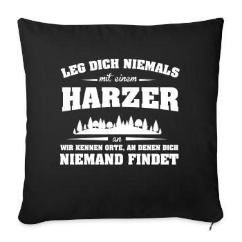 Länder Harzer LDN - Sofakissenbezug 45 x 45 cm - Schwarz - Vorne