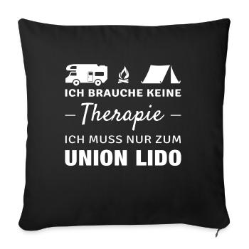 Camping Union Lido - Sofakissenbezug 45 x 45 cm - Schwarz - Vorne