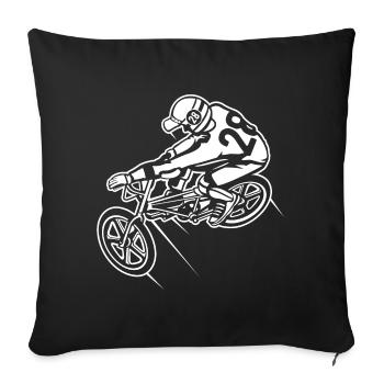 BMX Bicycle / Bike 01_white - Sofa pillowcase 17,3'' x 17,3'' (45 x 45 cm) - black - Front