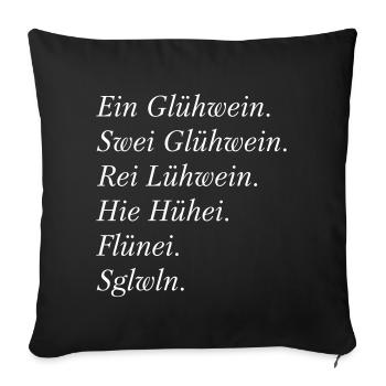 Glühwein-Abend - Sofakissenbezug 45 x 45 cm - Schwarz - Vorne