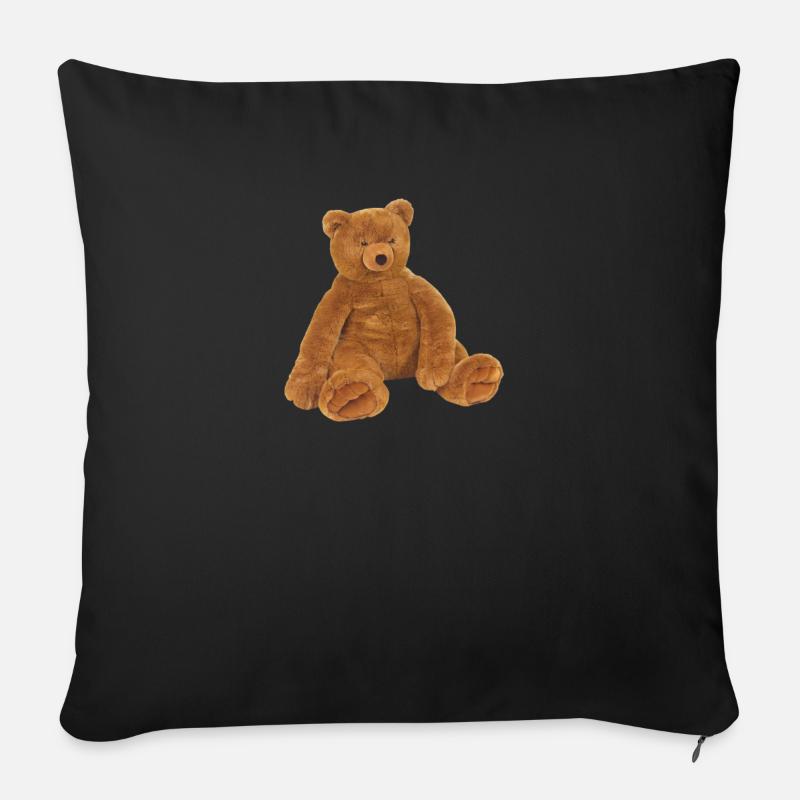 Teddybär auf dem TShirt als Geschenk Geschenkidee - Sofakissenbezug 45 x 45 cm - Schwarz