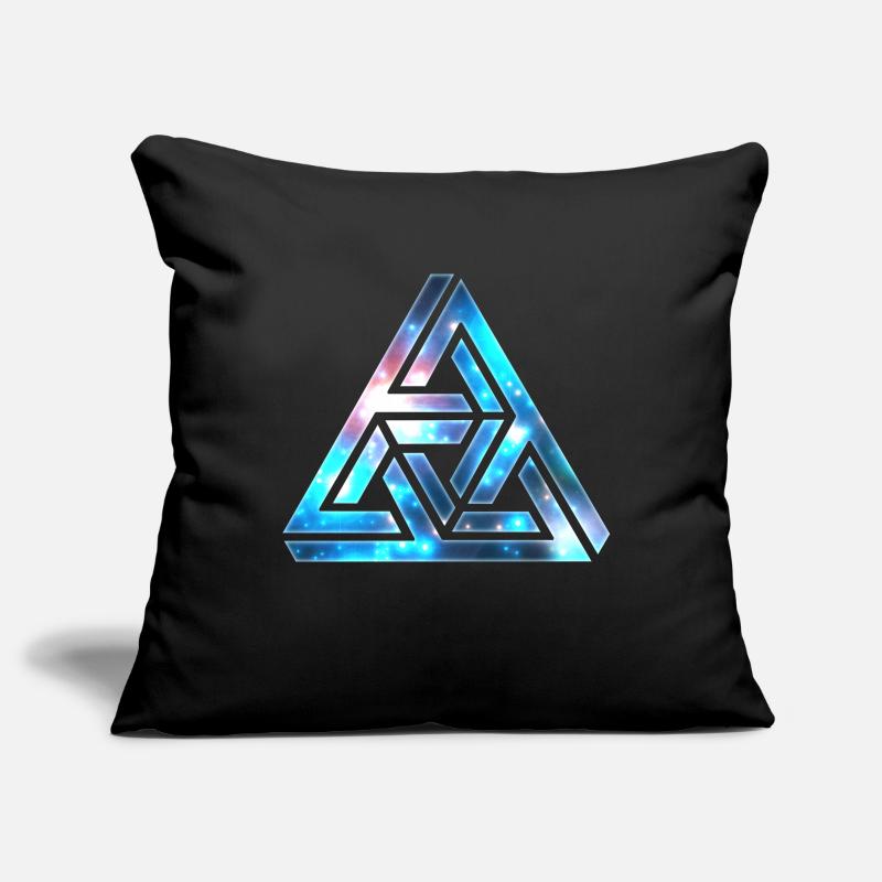 Optical Illusion, Impossible Triangle, 3D Shapes Sofa pillowcase 17,3'' x 17,3'' (45 x 45 cm)
