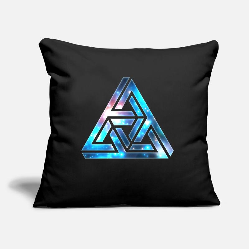 Illusion d’optique, Triangle Impossible, Formes 3D Housse de coussin décorative 45 x 45 cm