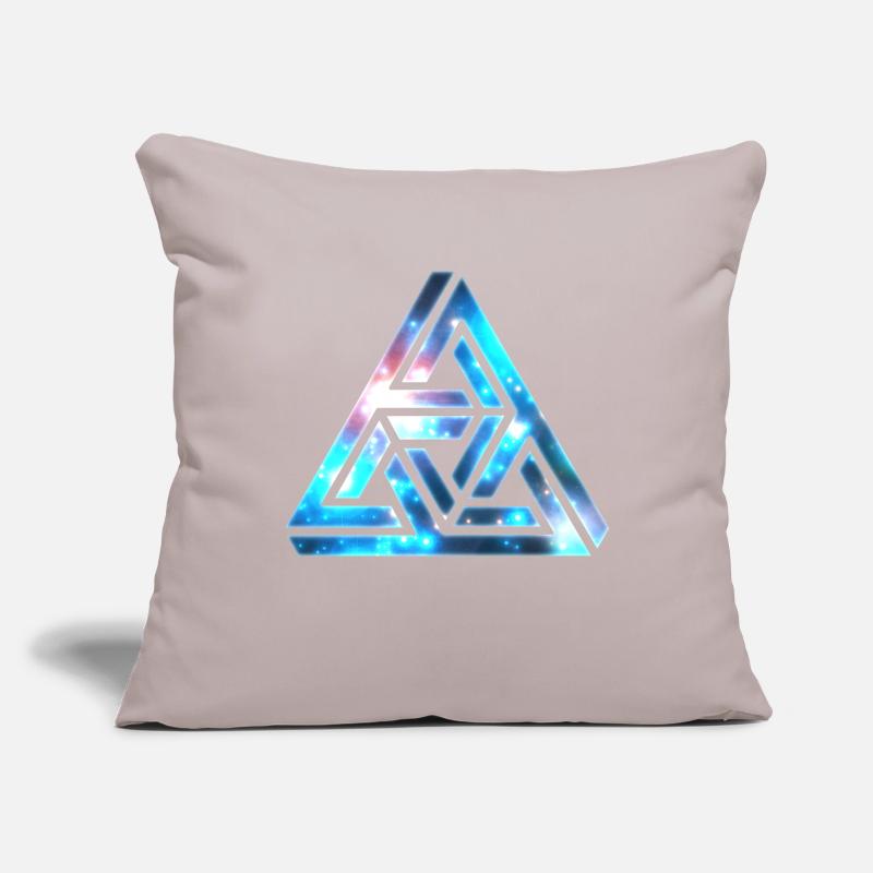 Optical Illusion, Impossible Triangle, 3D Shapes Sofa pillowcase 17,3'' x 17,3'' (45 x 45 cm)