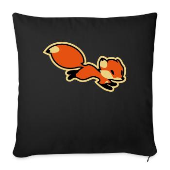 Fox - Sofakissenbezug 45 x 45 cm - Schwarz - Vorne