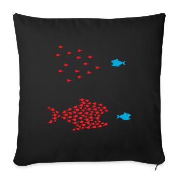 Unity is strength - Sofa pillowcase 17,3'' x 17,3'' (45 x 45 cm) - black - Front