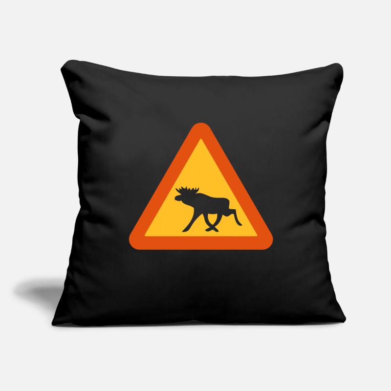 Caution Moose! Sofa pillowcase 17,3'' x 17,3'' (45 x 45 cm)