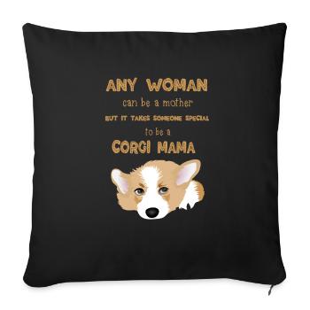 ANY WOMAN CAN BE A MOTHER - Sofa pillowcase 17,3'' x 17,3'' (45 x 45 cm) - black - Front