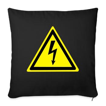 High voltage - Sofa pillowcase 17,3'' x 17,3'' (45 x 45 cm) - black - Front