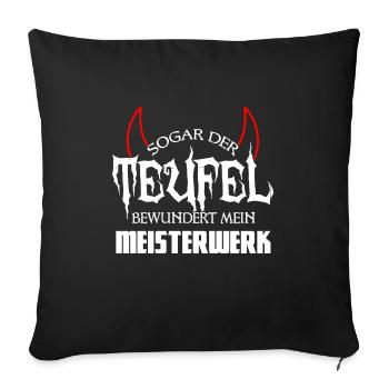 Teufel besser.PNG - Sofakissenbezug 45 x 45 cm - Schwarz - Vorne