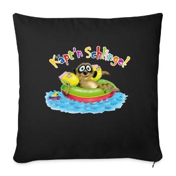 Capitaine coquin - Housse de coussin décorative 45 x 45 cm - noir - Devant
