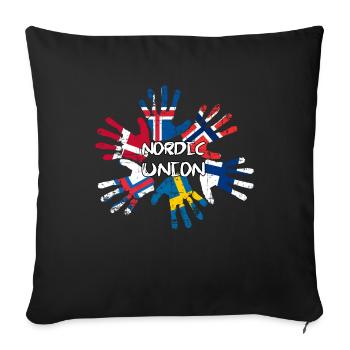 Nordic Union - Housse de coussin décorative 45 x 45 cm - noir - Devant