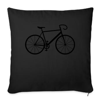 Road bike various colors - Sofa pillowcase 17,3'' x 17,3'' (45 x 45 cm) - black - Front
