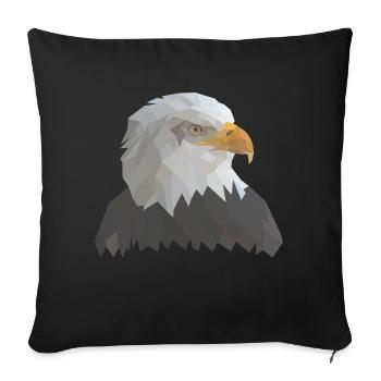 Eagle - Sofa pillowcase 17,3'' x 17,3'' (45 x 45 cm) - black - Front