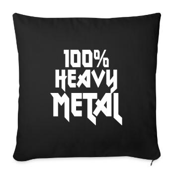 100 Heavy Metal Hard Rock - Housse de coussin décorative 45 x 45 cm - noir - Devant