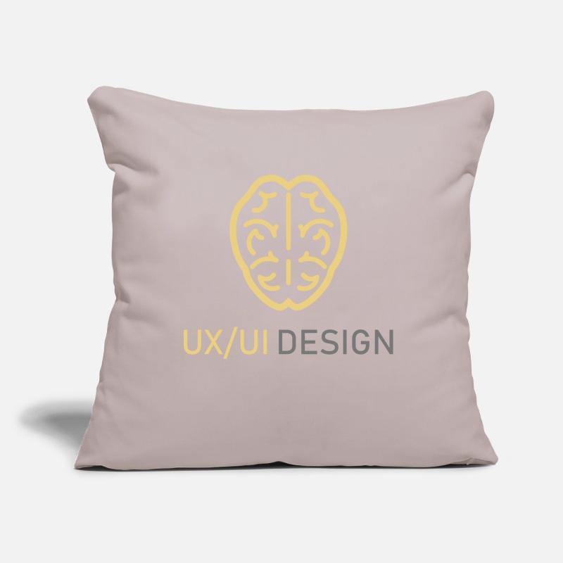 UX UI Design Logo Brain Thinking Programming Sofa pillowcase 17,3'' x 17,3'' (45 x 45 cm)