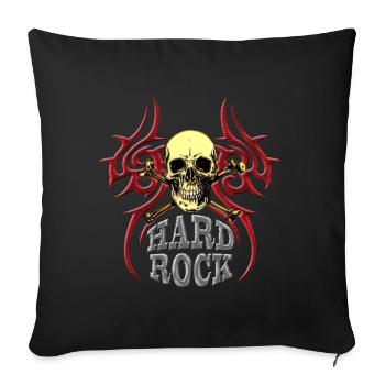 HARD ROCK - Sofa pillowcase 17,3'' x 17,3'' (45 x 45 cm) - black - Front