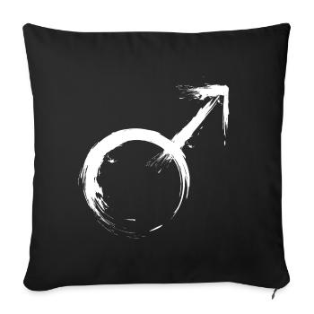 Männliches Geschlechtssymbol Symbol Vektor - Sofa pillowcase 17,3'' x 17,3'' (45 x 45 cm) - black - Front